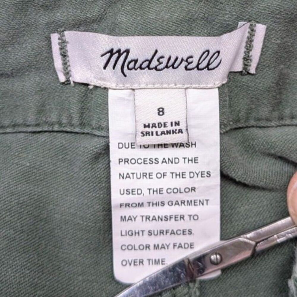Madewell Olive Green The Taper-leg Utility Pant | SZ 8 - Picture 8 of 9